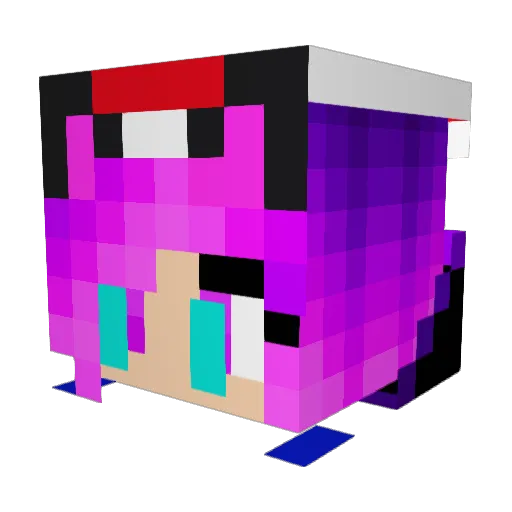 IcyFi Minecraft avatar head, 3D render