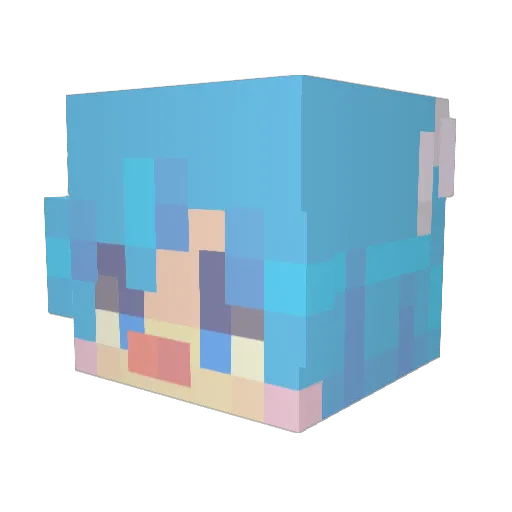 IcyMochii Minecraft avatar head, 3D render