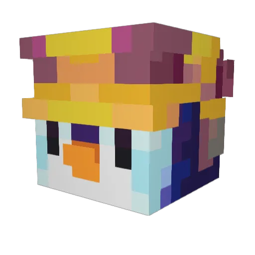 IcyPenguin22 Minecraft avatar head, 3D render