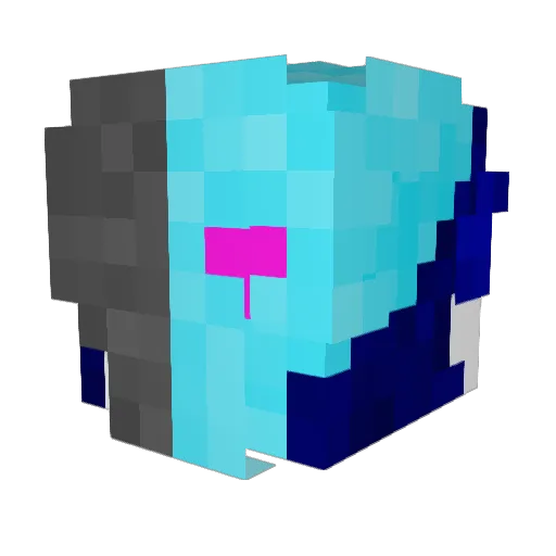 IcyRZUF Minecraft avatar head, 3D render