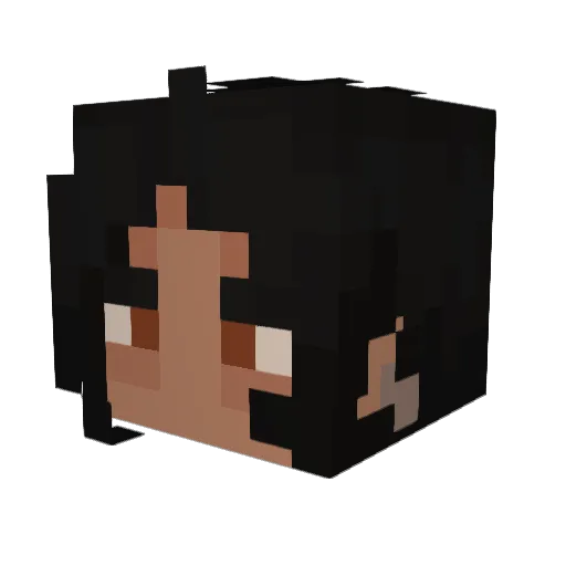 IcyStrings Minecraft avatar head, 3D render