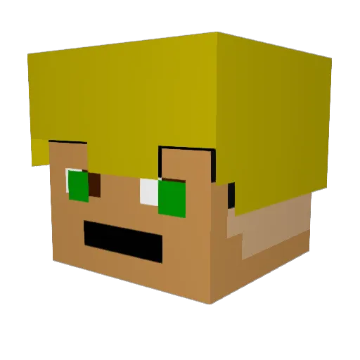 IcyTrunks Minecraft avatar head, 3D render