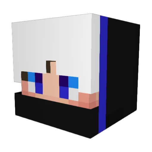 IcyZul Minecraft avatar head, 3D render