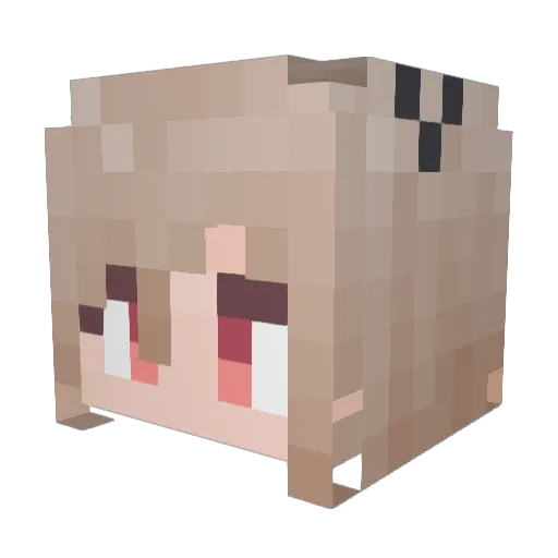 Icya_atri Minecraft avatar head, 3D render