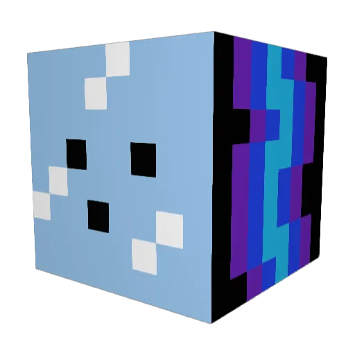 Icybolt Minecraft avatar head, 3D render