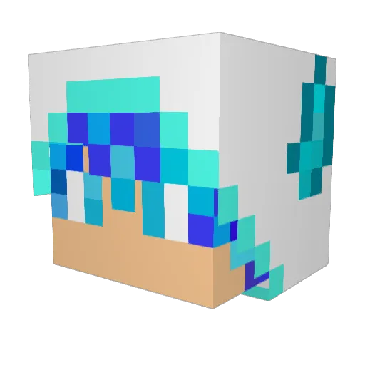 Icyking500 Minecraft avatar head, 3D render