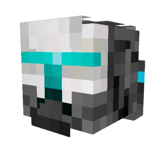 Icykled Minecraft avatar head, 3D render