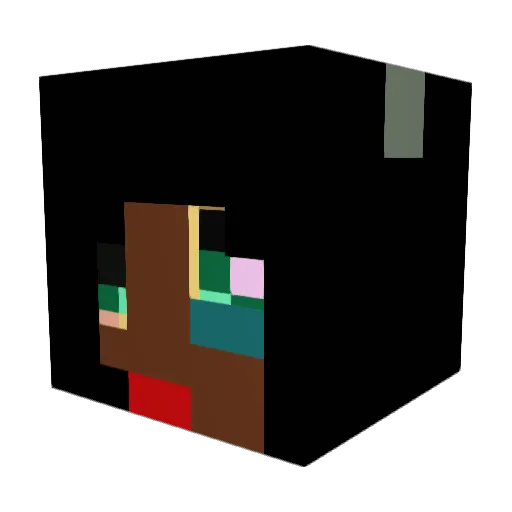 Icypoke Minecraft avatar head, 3D render