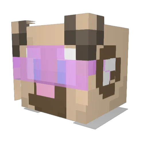 Icythewolf Minecraft avatar head, 3D render