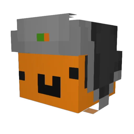 IcyyLeaf Minecraft avatar head, 3D render