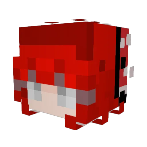 IcyyShroom Minecraft avatar head, 3D render