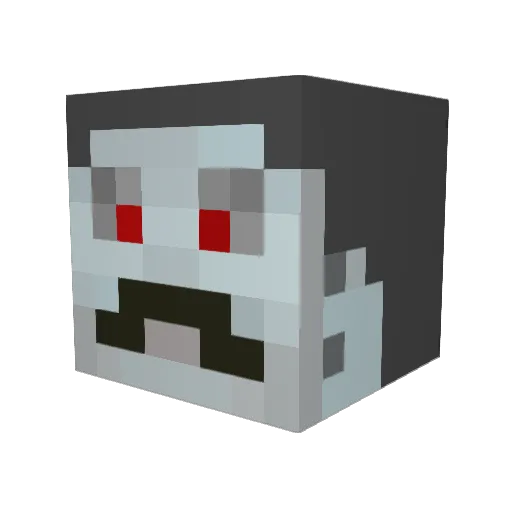 Icyyfox Minecraft avatar head, 3D render
