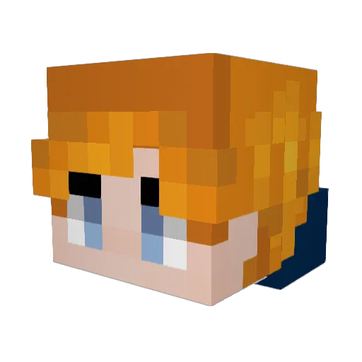 Icyyxo Minecraft avatar head, 3D render