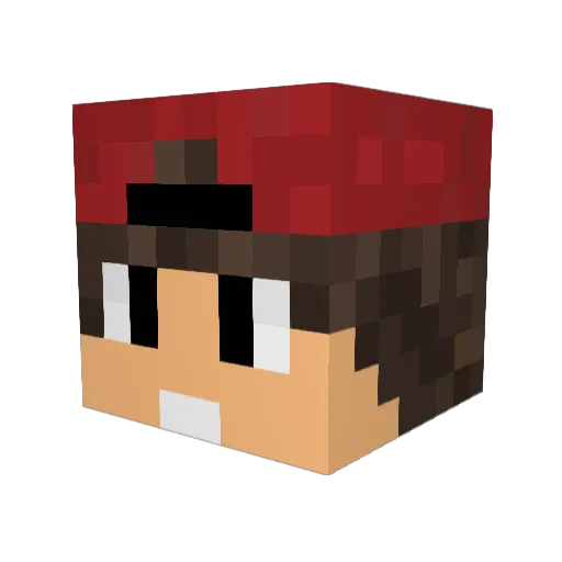 Iczesay Minecraft avatar head, 3D render