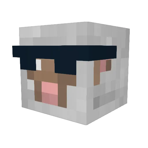 Id3a_ Minecraft avatar head, 3D render