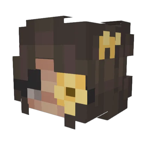 IdaBjornevik Minecraft avatar head, 3D render