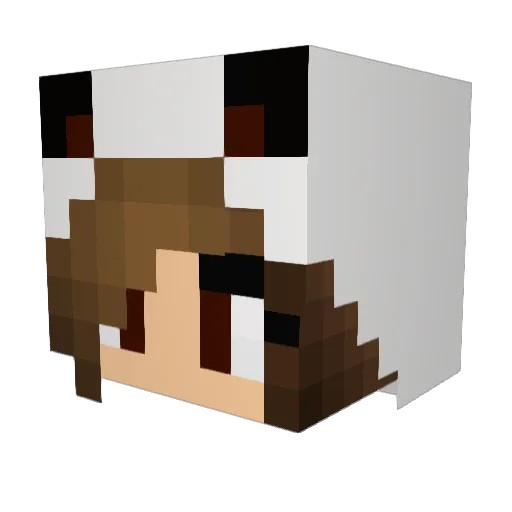IdaEllagaard Minecraft avatar head, 3D render