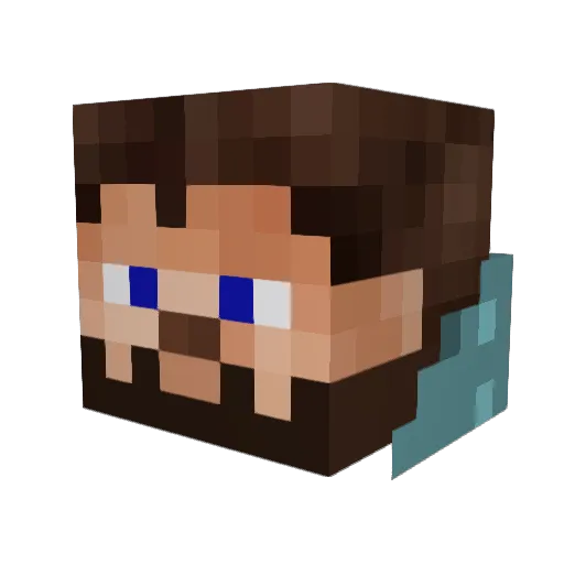 IdaIsCool Minecraft avatar head, 3D render
