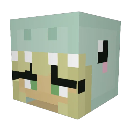 IdaY02 Minecraft avatar head, 3D render