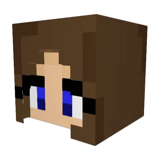 Ida_06_ Minecraft avatar head, 3D render