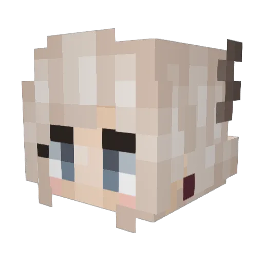 Idaaah Minecraft avatar head, 3D render