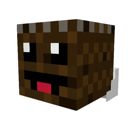 Idabrada Minecraft avatar head, 3D render