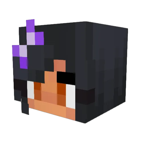 IdacAH Minecraft avatar head, 3D render