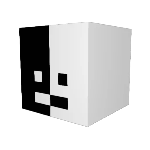 Idagiiri Minecraft avatar head, 3D render