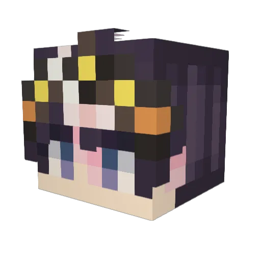 IdaiV_ Minecraft avatar head, 3D render