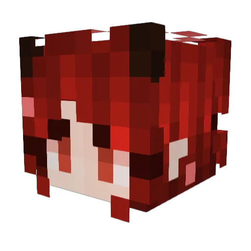 IddeB Minecraft avatar head, 3D render