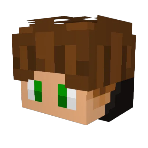 Iddy28 Minecraft avatar head, 3D render