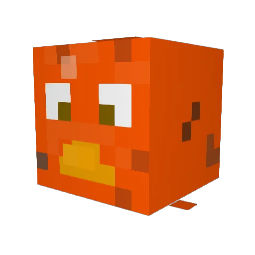 Idea35x100 Minecraft avatar head, 3D render
