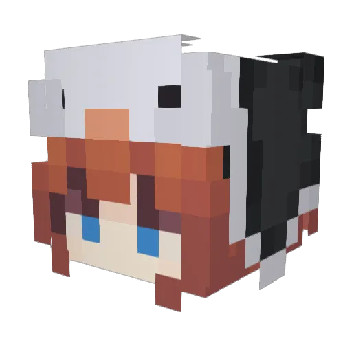 IdeaElenora Minecraft avatar head, 3D render