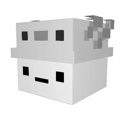 IdealBread Minecraft avatar head, 3D render