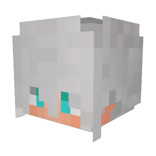 IdealPerfeito Minecraft avatar head, 3D render