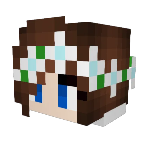 Idefix007 Minecraft avatar head, 3D render