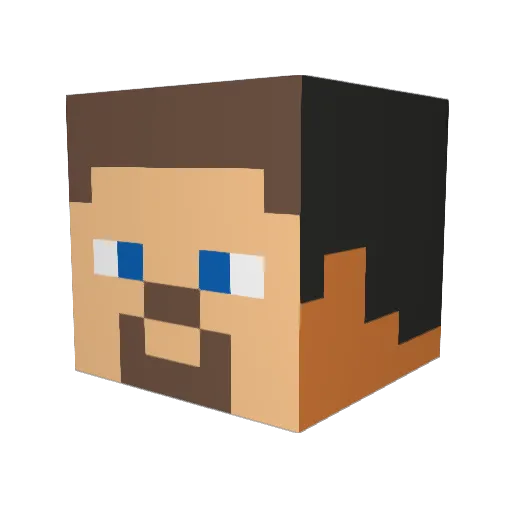 Idekrn07 Minecraft avatar head, 3D render