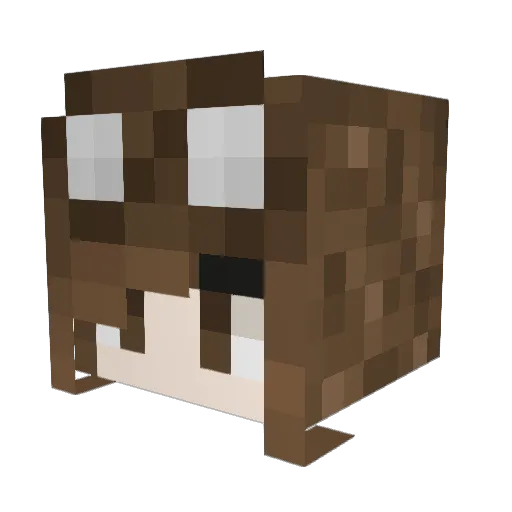 Idem70 Minecraft avatar head, 3D render