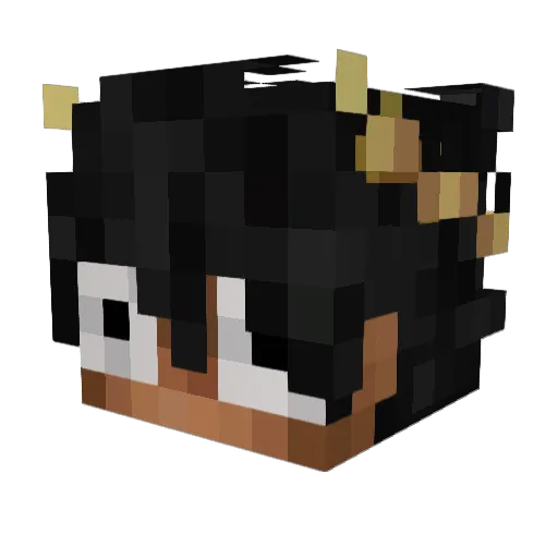 Idennslx Minecraft avatar head, 3D render