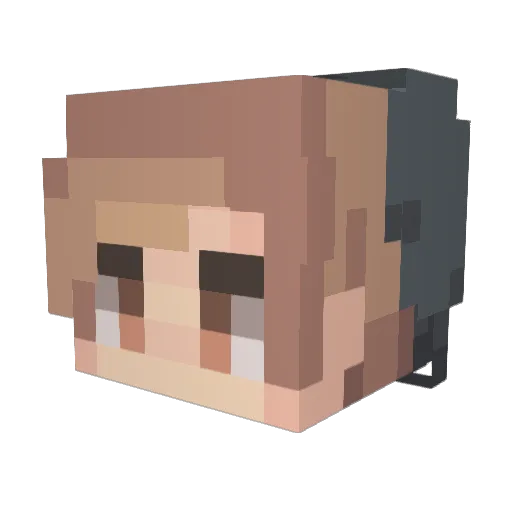 Ideo11 Minecraft avatar head, 3D render