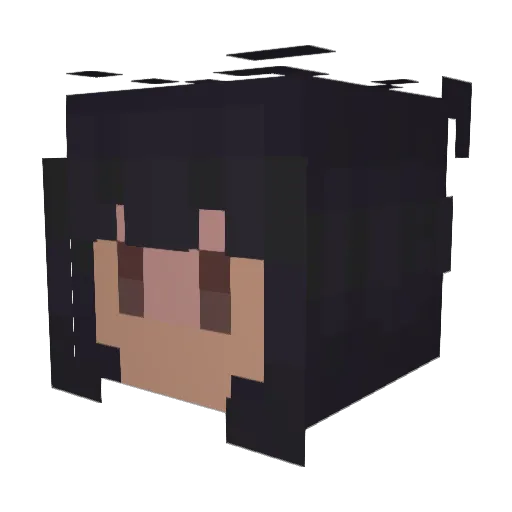 Idepty Minecraft avatar head, 3D render