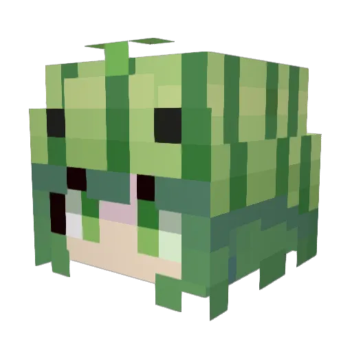 IdibI Minecraft avatar head, 3D render