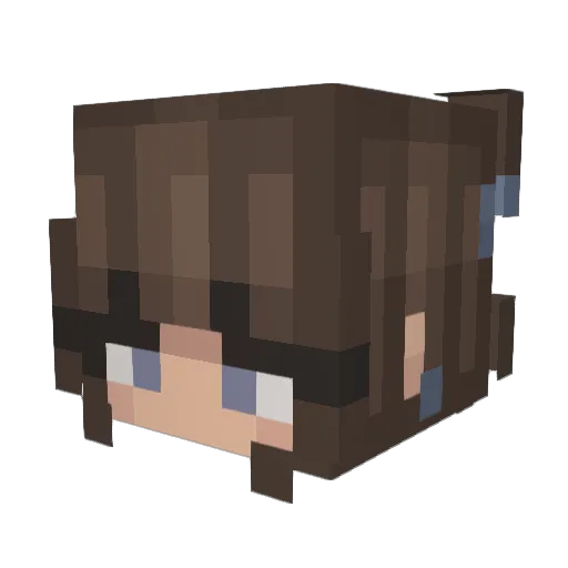 Idina Minecraft avatar head, 3D render