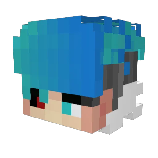IdiotA_ Minecraft avatar head, 3D render