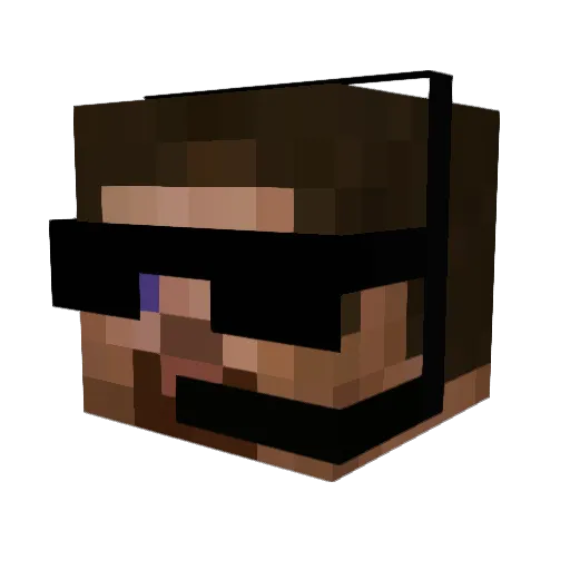 Idiot_king Minecraft avatar head, 3D render