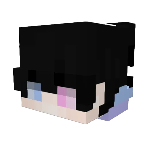 Idioticc_ Minecraft avatar head, 3D render