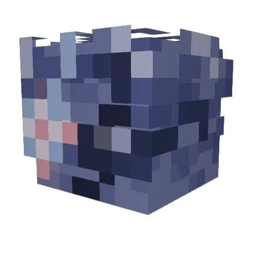 Idiotism74 Minecraft avatar head, 3D render