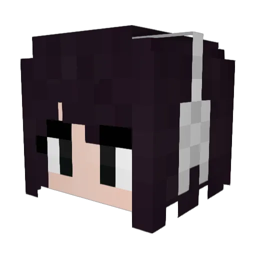 Idivania Minecraft avatar head, 3D render