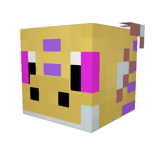 Idivas Minecraft avatar head, 3D render