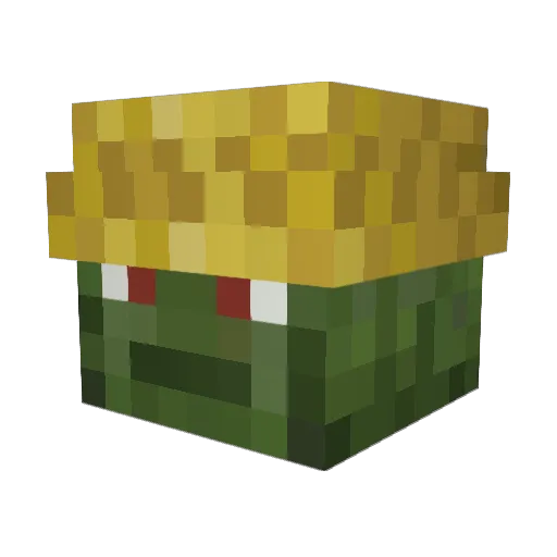 Idiyit Minecraft avatar head, 3D render